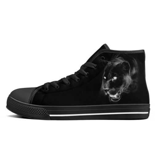 Panther Print High-Top Canvas Shoes - Image 4