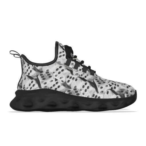 Black and White Dice Sports Shoes - Image 6