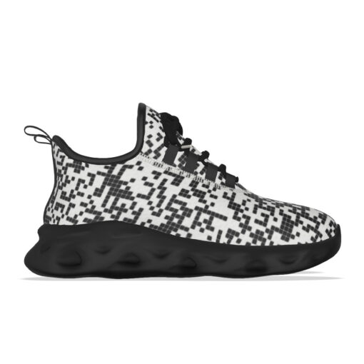 Black and White Pixels Sports Shoes - Image 6