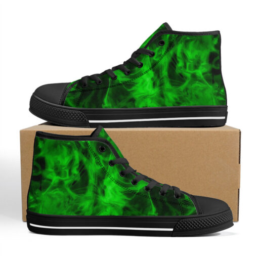 High-Top Shoes Green Neon Smoke