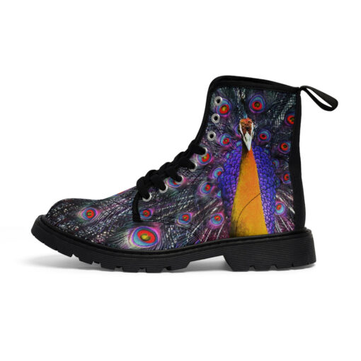 Peacock Plumage Canvas Boots - Image 2