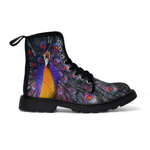 Peacock Plumage Canvas Boots - Image 3