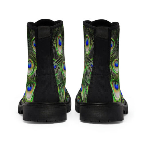 Peacock Plumage Canvas Boots - Image 5