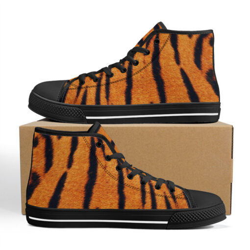 Tiger Pattern High-Top Canvas Shoes