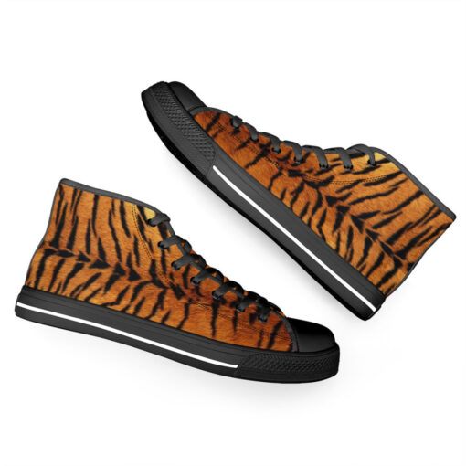 Tiger Pattern High-Top Canvas Shoes - Image 6