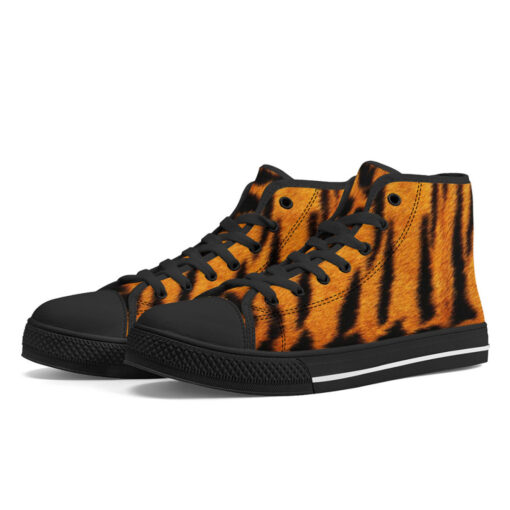 Tiger Pattern High-Top Canvas Shoes - Image 2