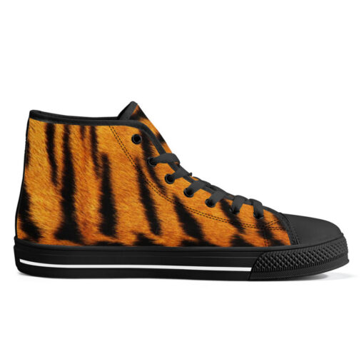 Tiger Pattern High-Top Canvas Shoes - Image 5