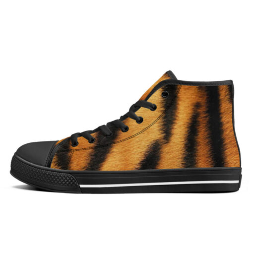 Tiger Pattern High-Top Canvas Shoes - Image 4