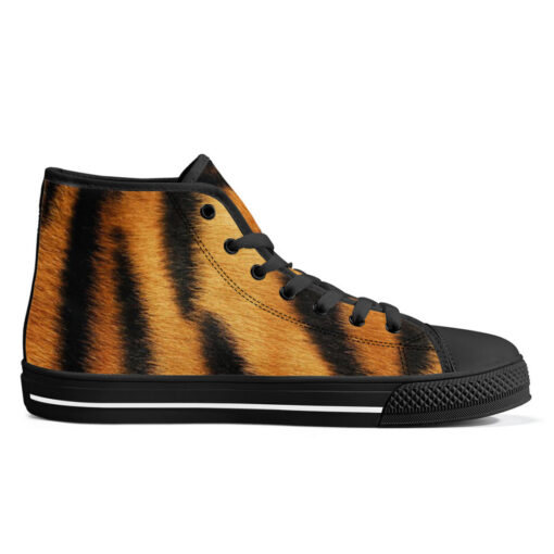 Tiger Pattern High-Top Canvas Shoes - Image 5