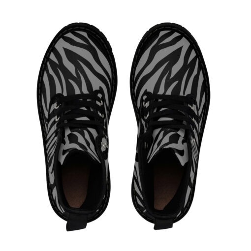 Zebra Camouflage Canvas Boots - Image 4