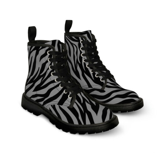 Zebra Camouflage Canvas Boots