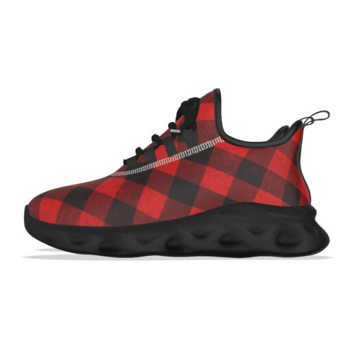 Red Checkered Pattern Sports Shoes - Image 7