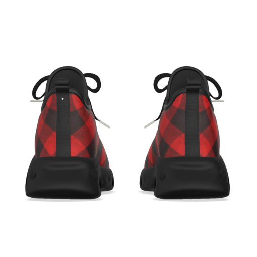 Red Checkered Pattern Sports Shoes - Image 8