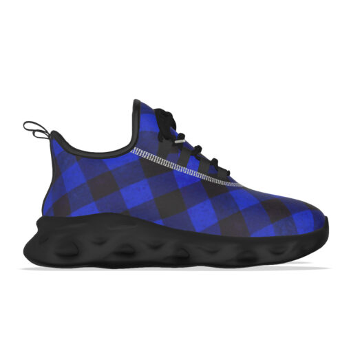 Blue Checkered Pattern Sports Shoes - Image 6