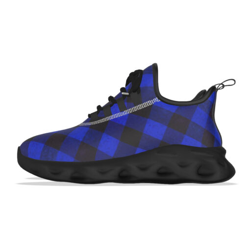 Blue Checkered Pattern Sports Shoes - Image 7