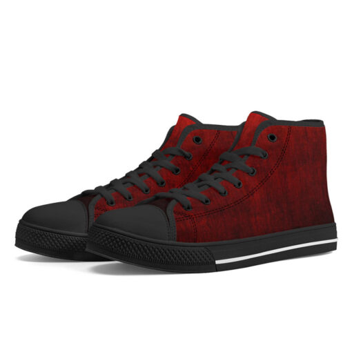 Red Scuffs High-Top Canvas Shoes - Image 2