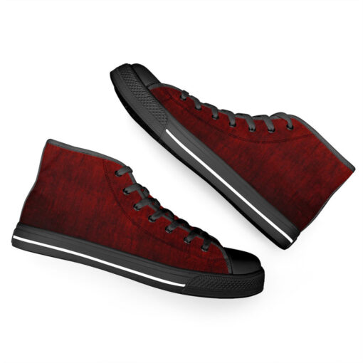 Red Scuffs High-Top Canvas Shoes - Image 6