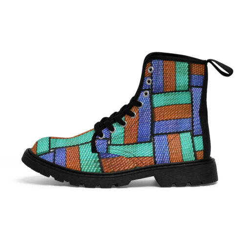 Colored Straps Canvas Boots - Image 3