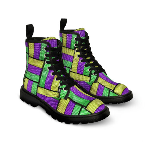 Colored Straps Canvas Boots