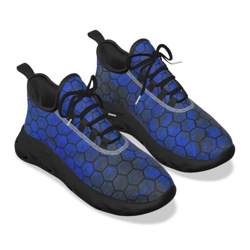 Blue Hexagons Sports Shoes - Image 5