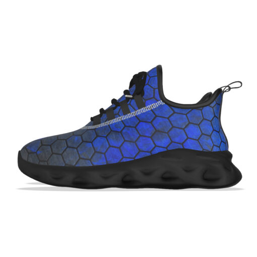 Blue Hexagons Sports Shoes - Image 7