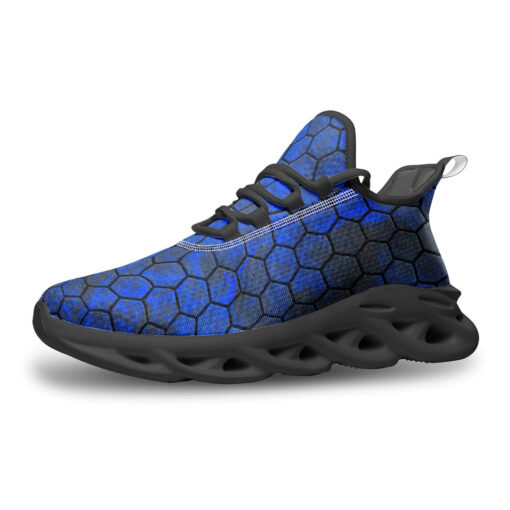 Blue Hexagons Sports Shoes