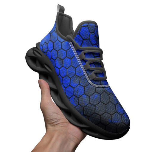 Blue Hexagons Sports Shoes - Image 3