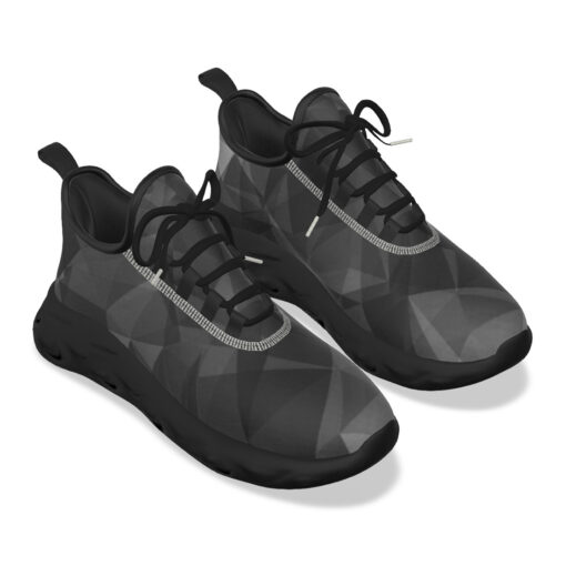 Gray Polygons Sports Shoes - Image 5