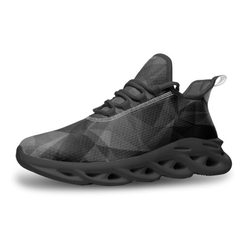 Gray Polygons Sports Shoes