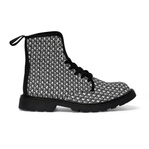 Metal Scales Canvas Boots - Image 2