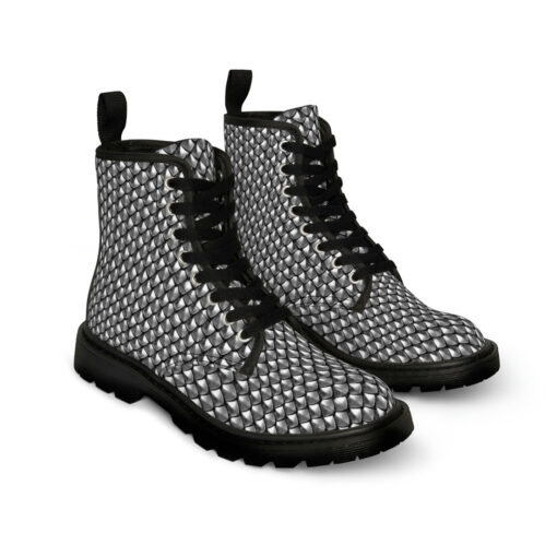 Metal Scales Canvas Boots