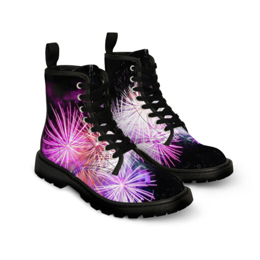 Firework Art Canvas Boots