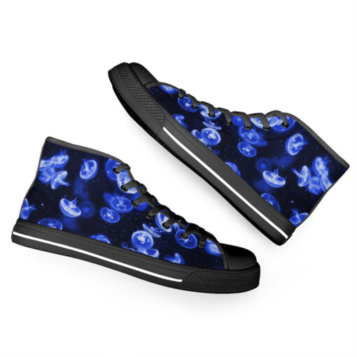 Blue Jellyfish High-Top Canvas Shoes - Image 6