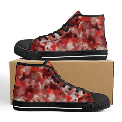 Red Canvas Camouflage High-Top Canvas Shoes