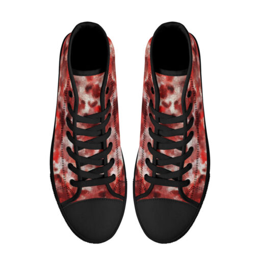 Red Canvas Camouflage High-Top Canvas Shoes - Image 3