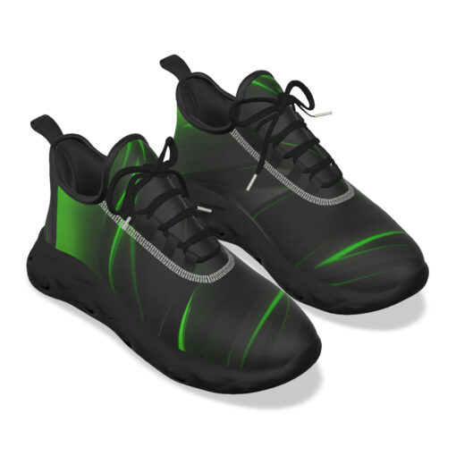 Sports Shoes Geometric Green Stripes - Image 5