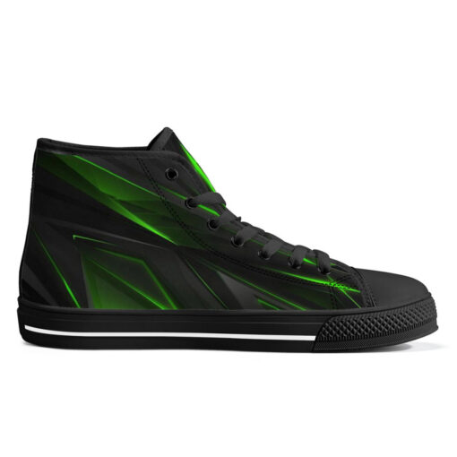 High-Top Shoes Geometric Green Stripes - Image 5