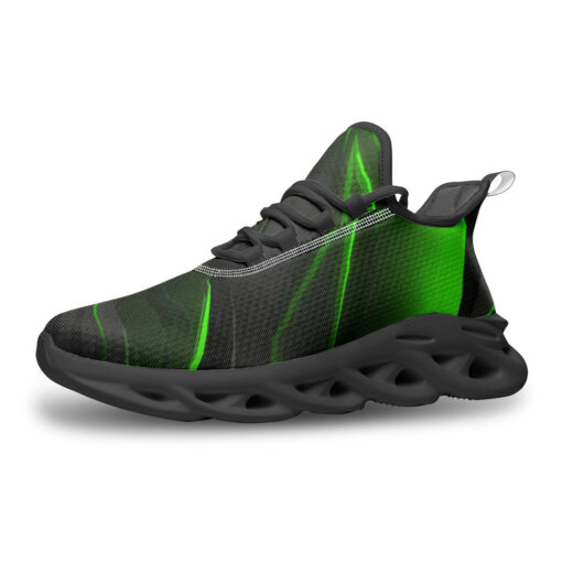 Sports Shoes Geometric Green Stripes