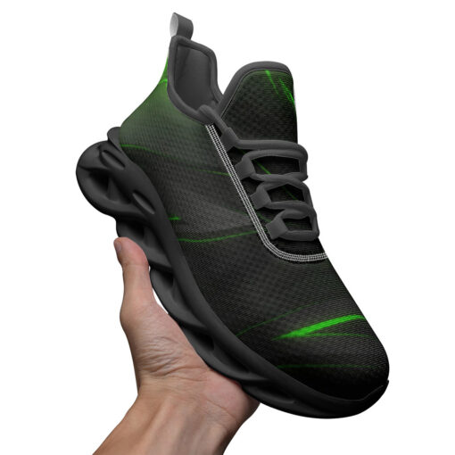 Sports Shoes Geometric Green Stripes - Image 3