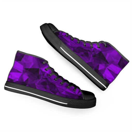 Violet Polygons High-Top Canvas Shoes - Image 6