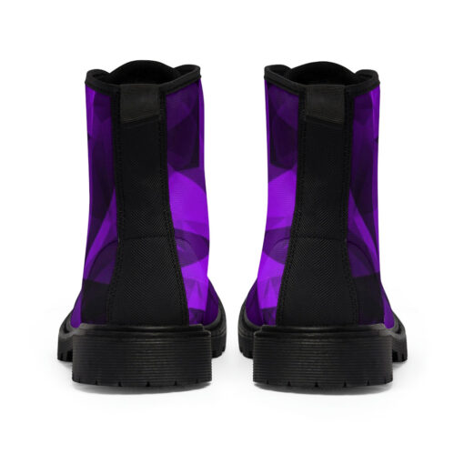 Violet Polygons Canvas Boots - Image 5