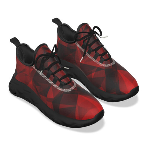 Red Polygons Sports Shoes - Image 5