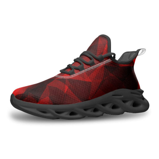 Red Polygons Sports Shoes