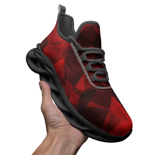 Red Polygons Sports Shoes - Image 3