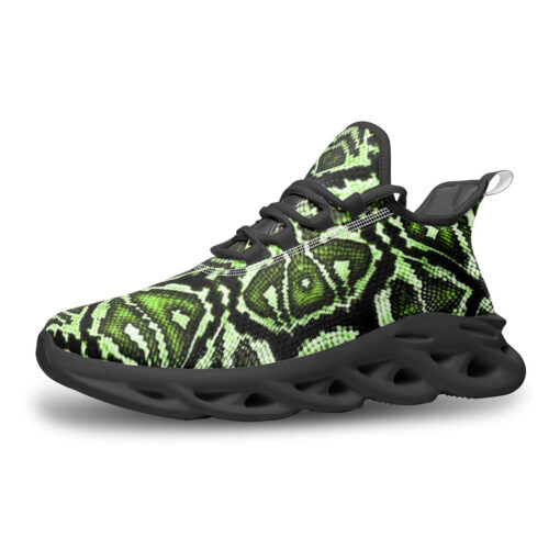 Green Snake Ornament Sports Shoes