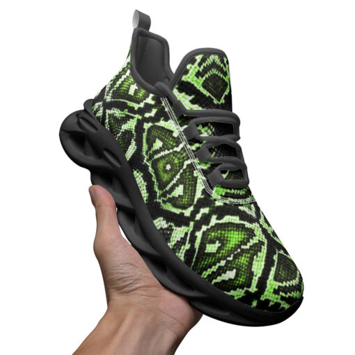 Green Snake Ornament Sports Shoes - Image 3