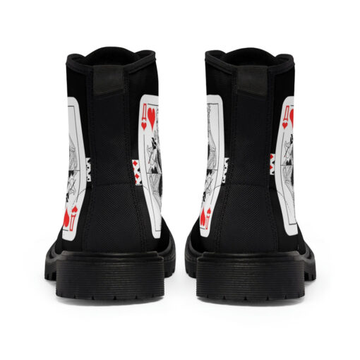 Queen of Hearts Playing Cards Canvas Boots - Image 5