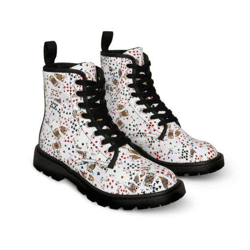 Playing Cards Canvas Boots