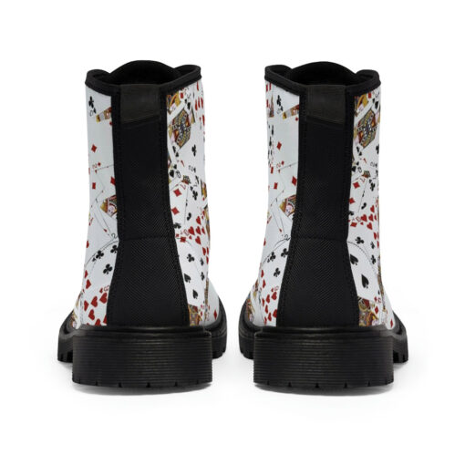 Royal Flush, Playing Cards Canvas Boots - Image 5