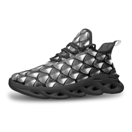 Silver Armor Scales Sports Shoes